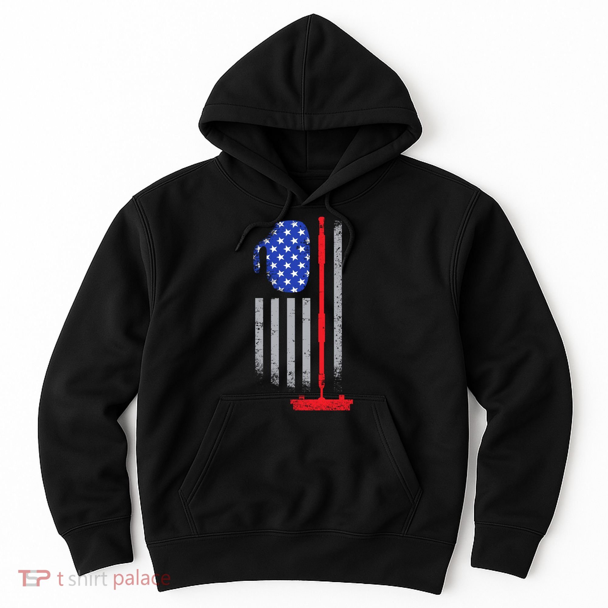 USA Curling Flag Hoodie