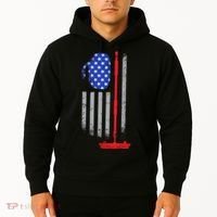 USA Curling Flag Hoodie thumb 2