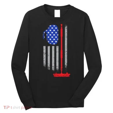 USA Curling Flag Long Sleeve Shirt