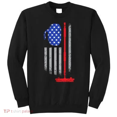 USA Curling Flag Sweatshirt