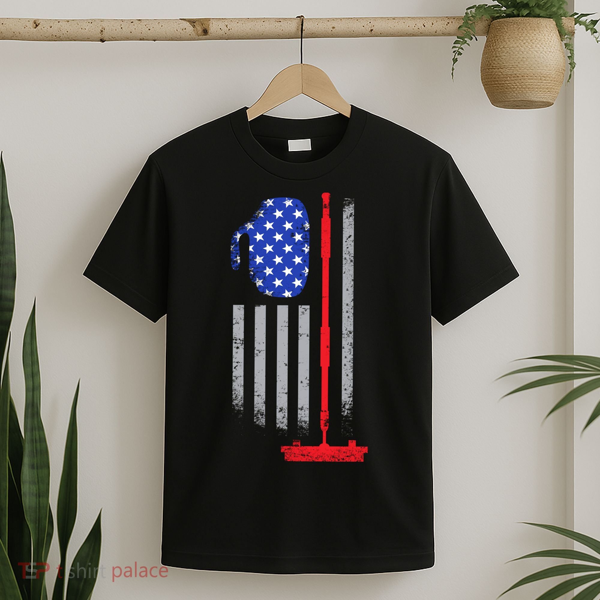 USA Curling Flag T-Shirt