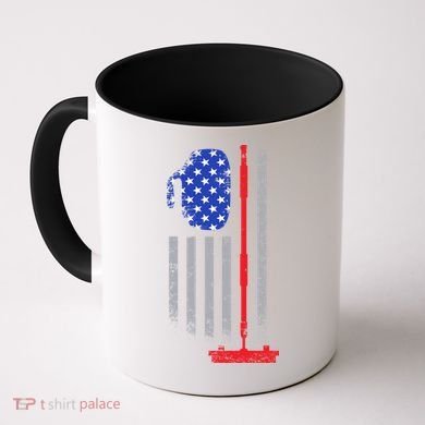 USA Curling Flag Coffee Mug