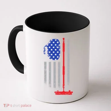 USA Curling Flag Coffee Mug