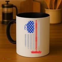 USA Curling Flag Coffee Mug thumb 4