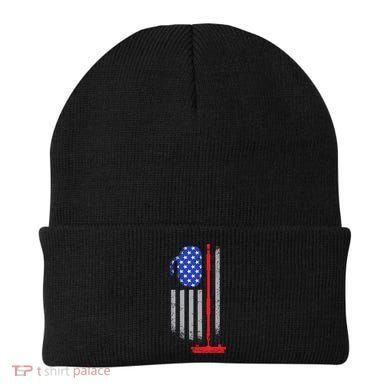USA Curling Flag Beanie