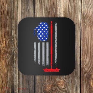 USA Curling Flag Coaster