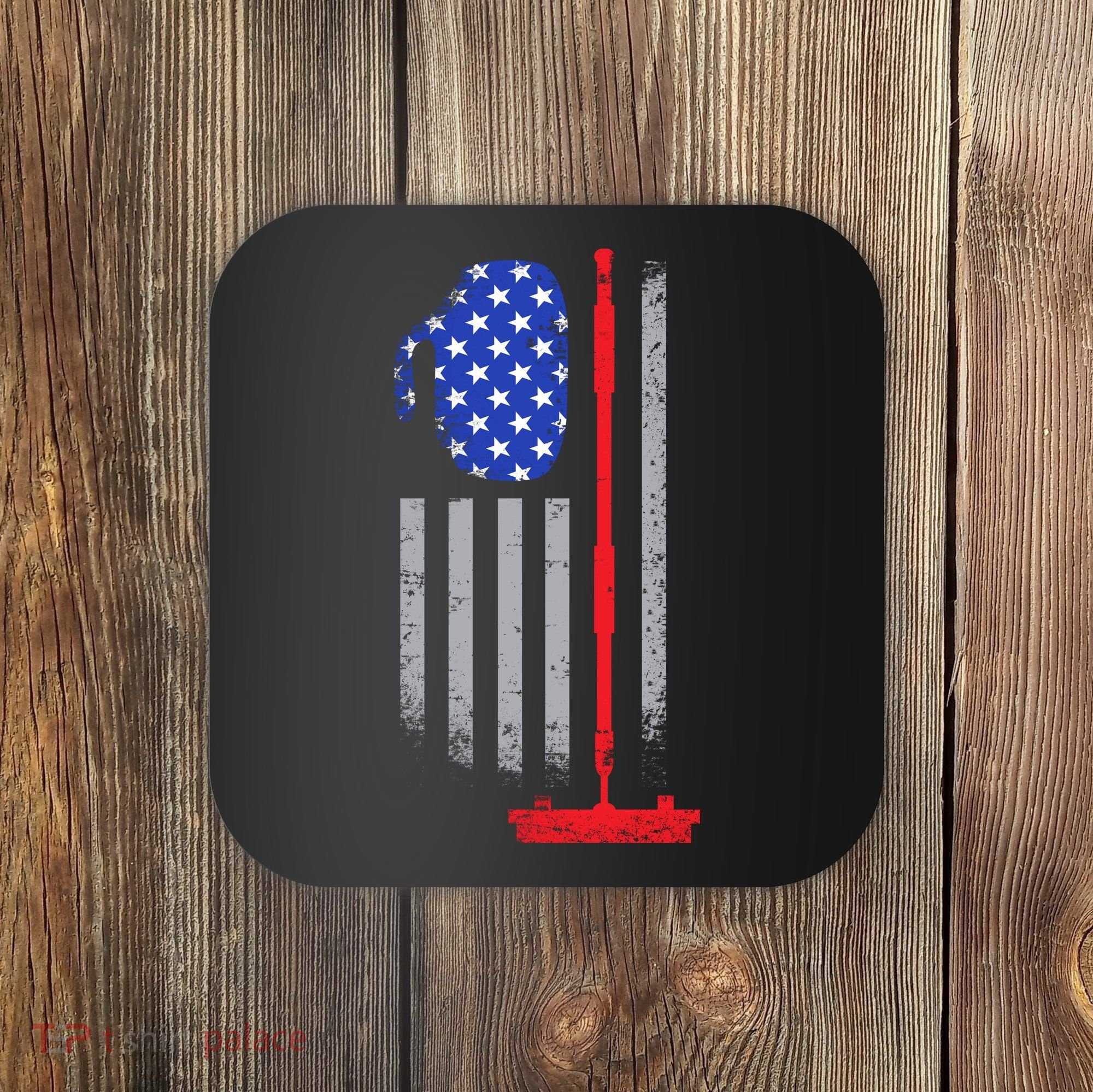 USA Curling Flag Coaster