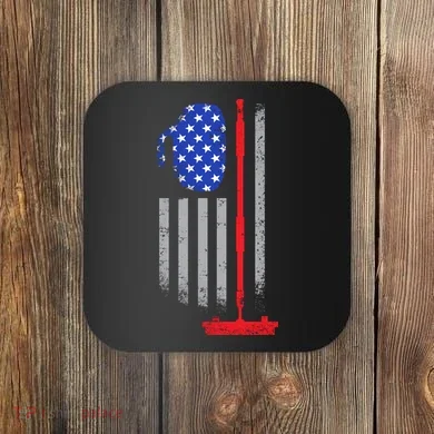 USA Curling Flag Coaster