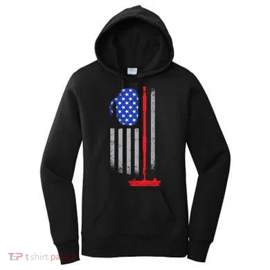USA Curling Flag Women's Hoodie