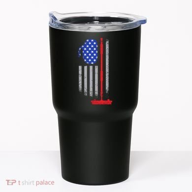 USA Curling Flag Tumbler