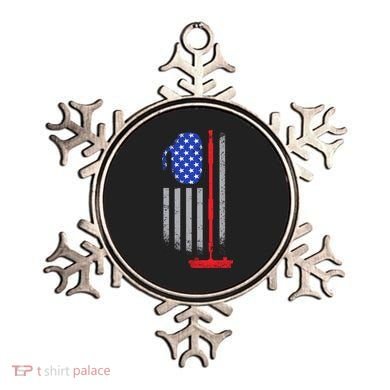 USA Curling Flag Ornament