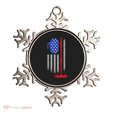 USA Curling Flag Ornament