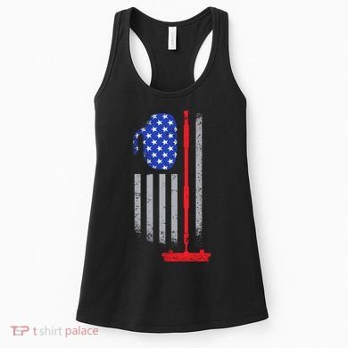 USA Curling Flag Women's Tank Top