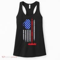 USA Curling Flag Women's Tank Top thumb 0