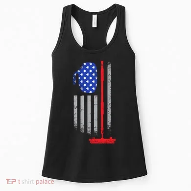 USA Curling Flag Women's Tank Top