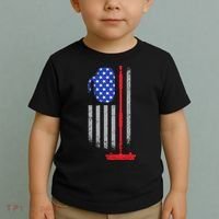 USA Curling Flag Toddler T-Shirt thumb 2