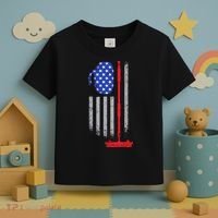 USA Curling Flag Toddler T-Shirt thumb 3