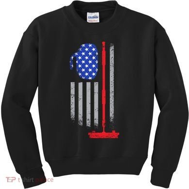 USA Curling Flag Kids Sweatshirt