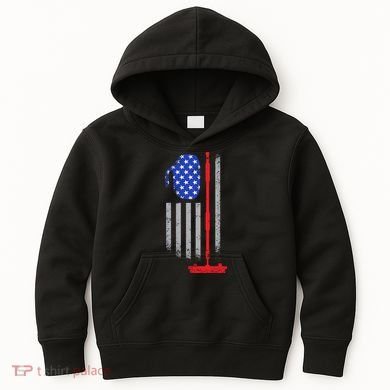 USA Curling Flag Kids Hoodie