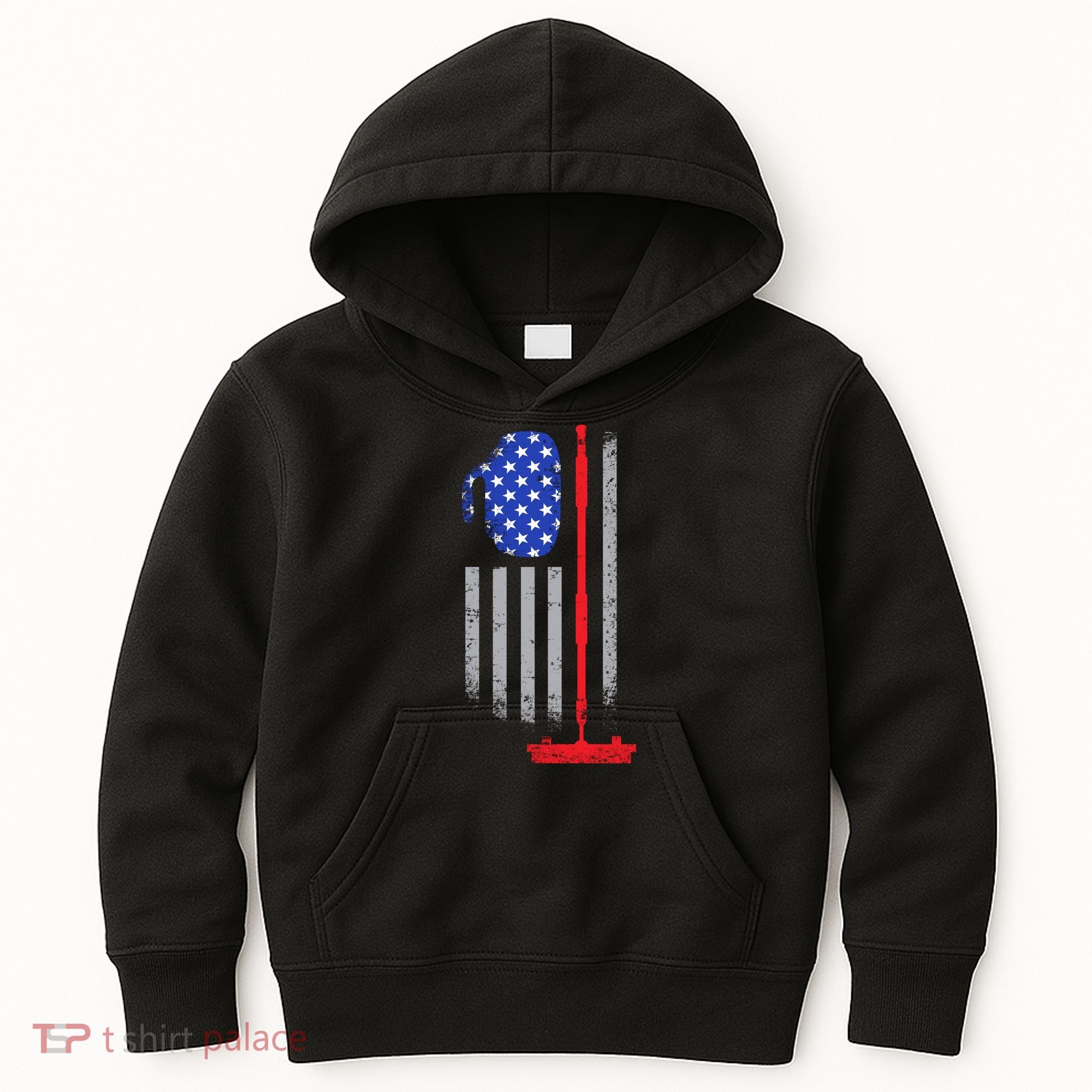 USA Curling Flag Kids Hoodie