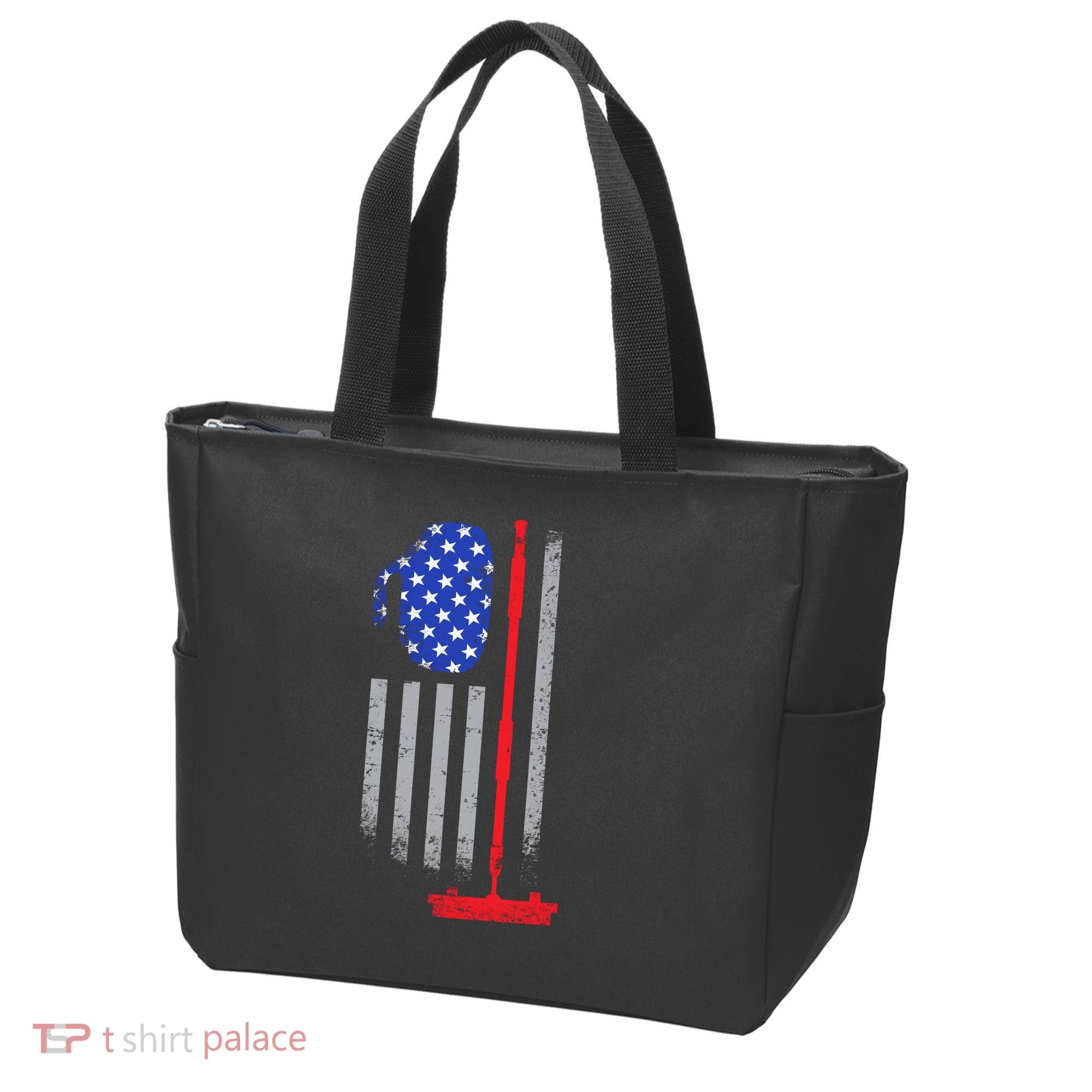 USA Curling Flag Tote Bag