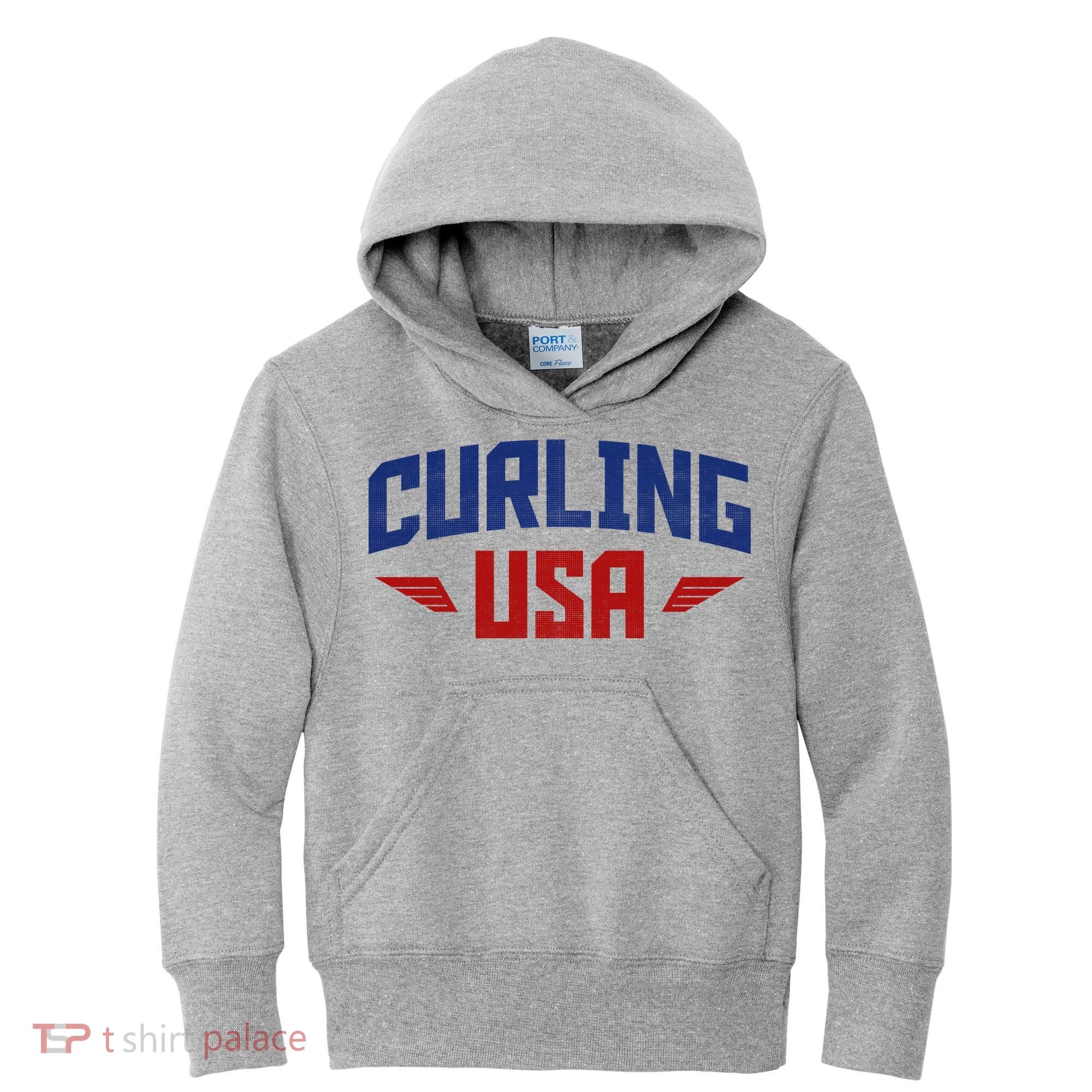 USA Curling Team Kids Hoodie