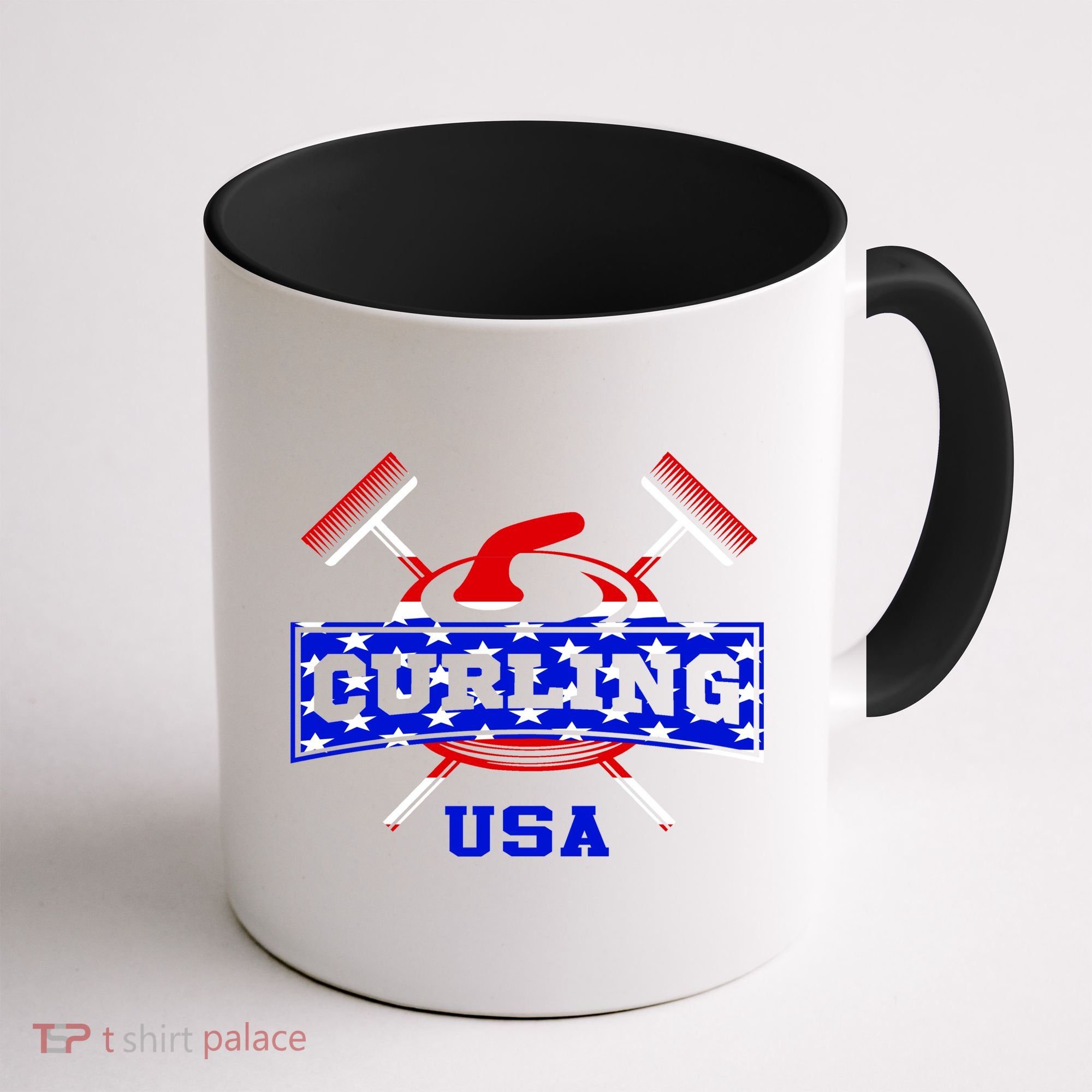 USA Curling Team Champs Winter Sports Games Coffee Mug