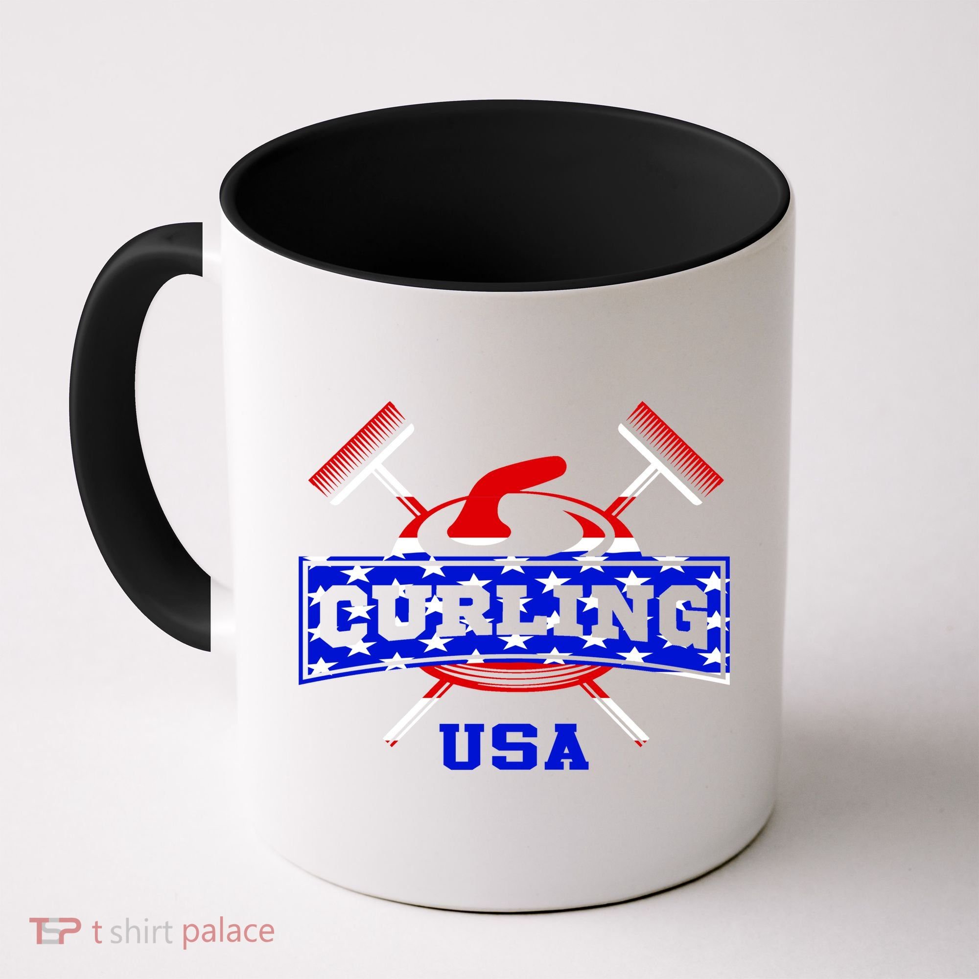 USA Curling Team Champs Winter Sports Games Coffee Mug