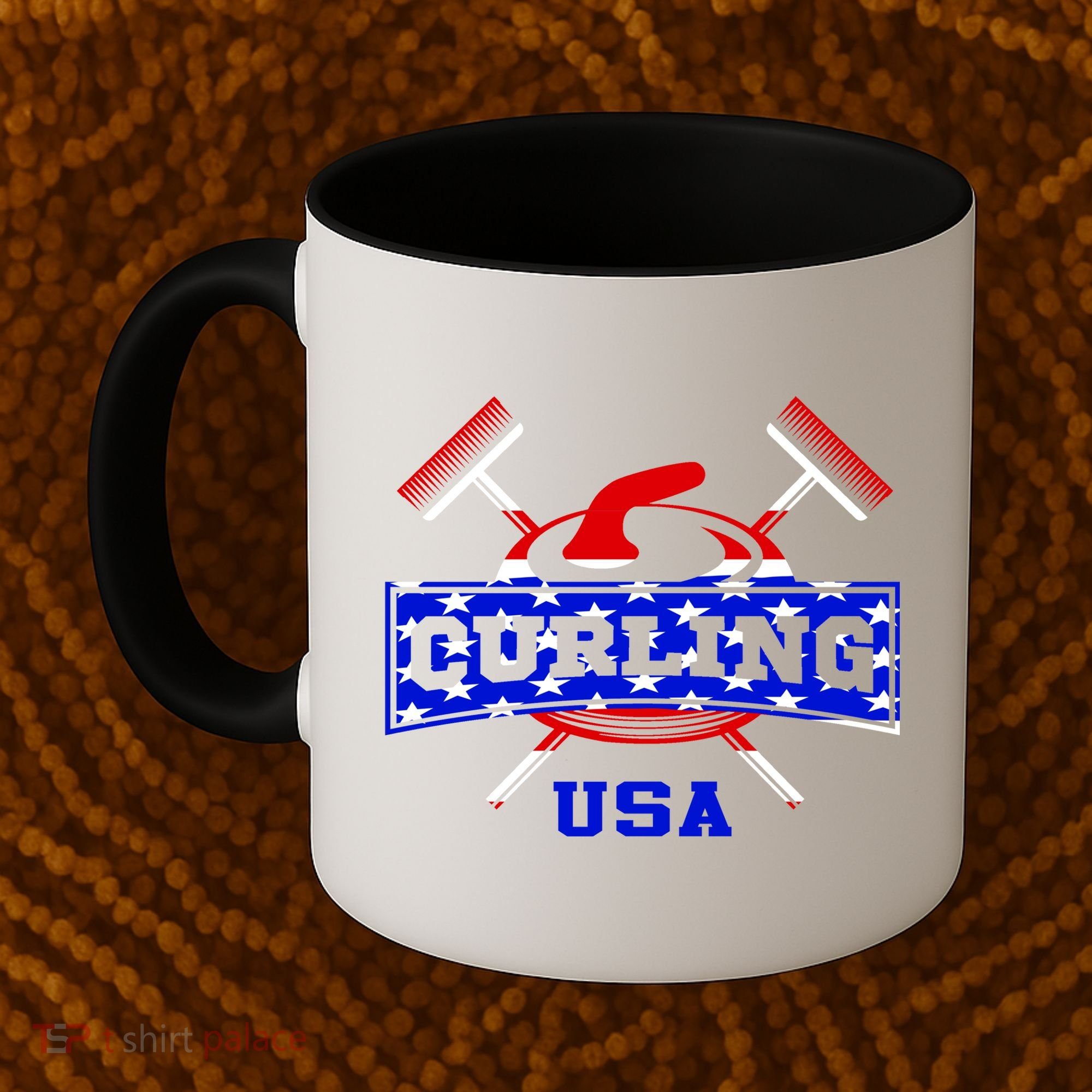 USA Curling Team Champs Winter Sports Games Coffee Mug