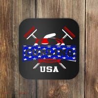 USA Curling Team Champs Winter Sports Games Coaster thumb 0