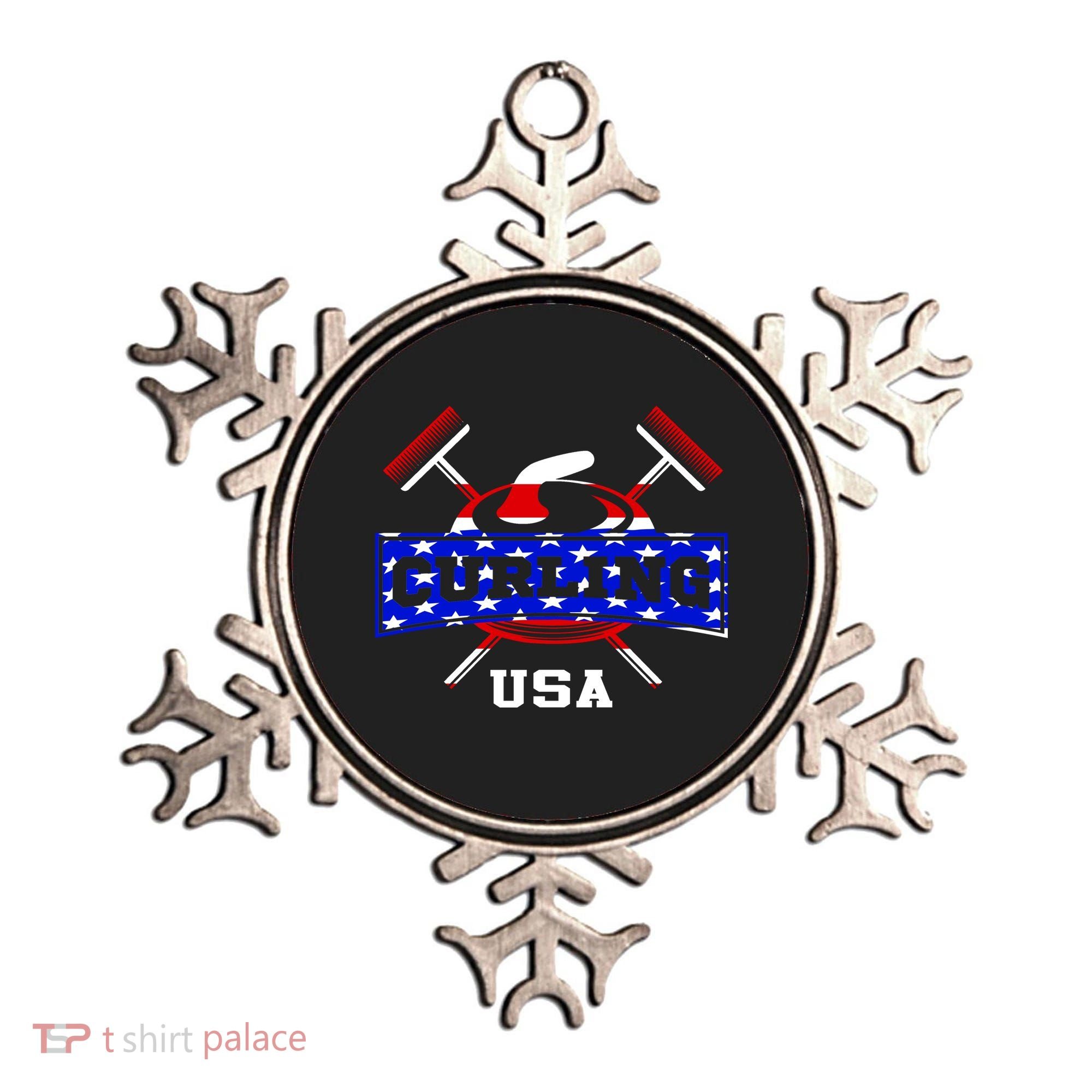 USA Curling Team Champs Winter Sports Games Ornament