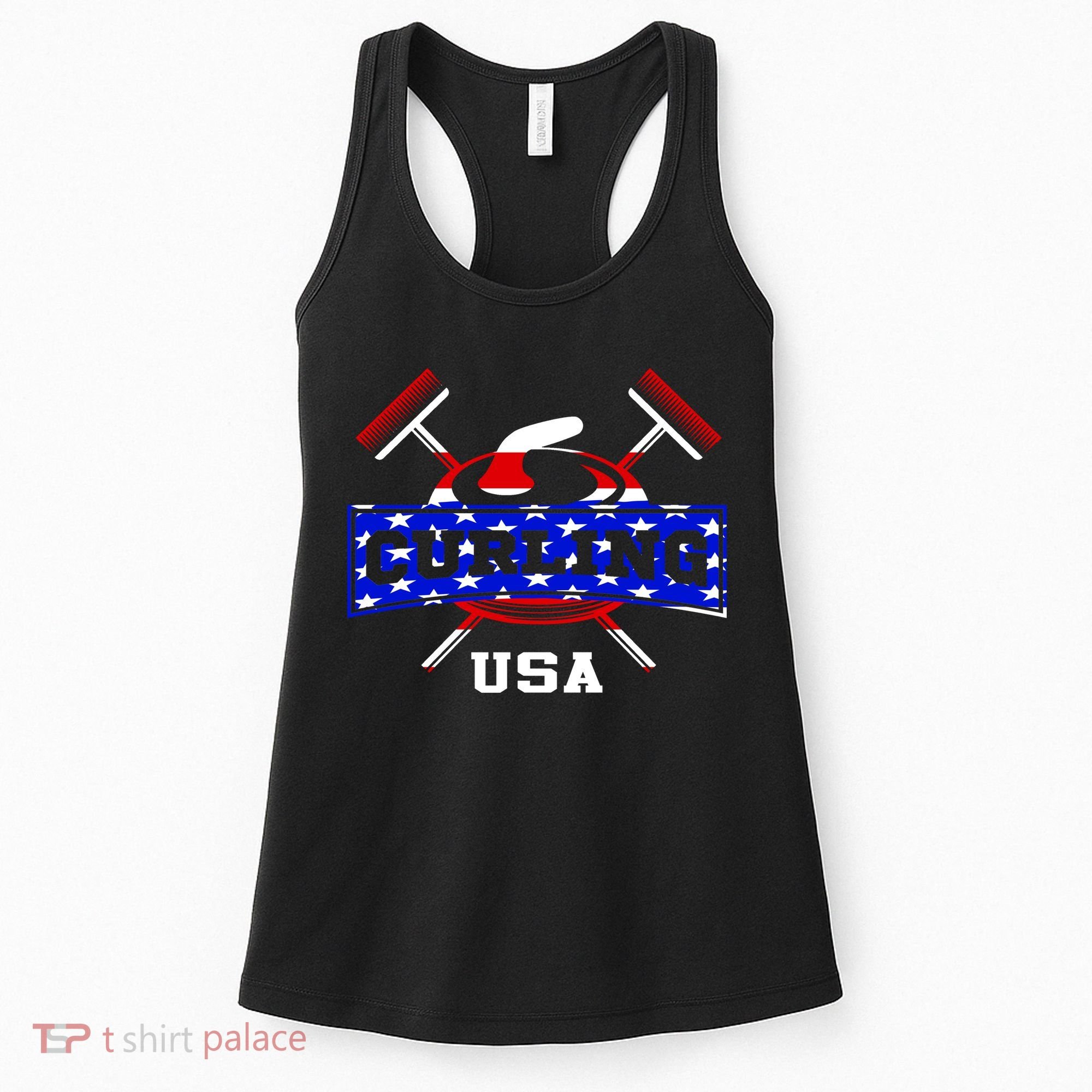 USA Curling Team Champs Winter Sports Games Women's Tank Top