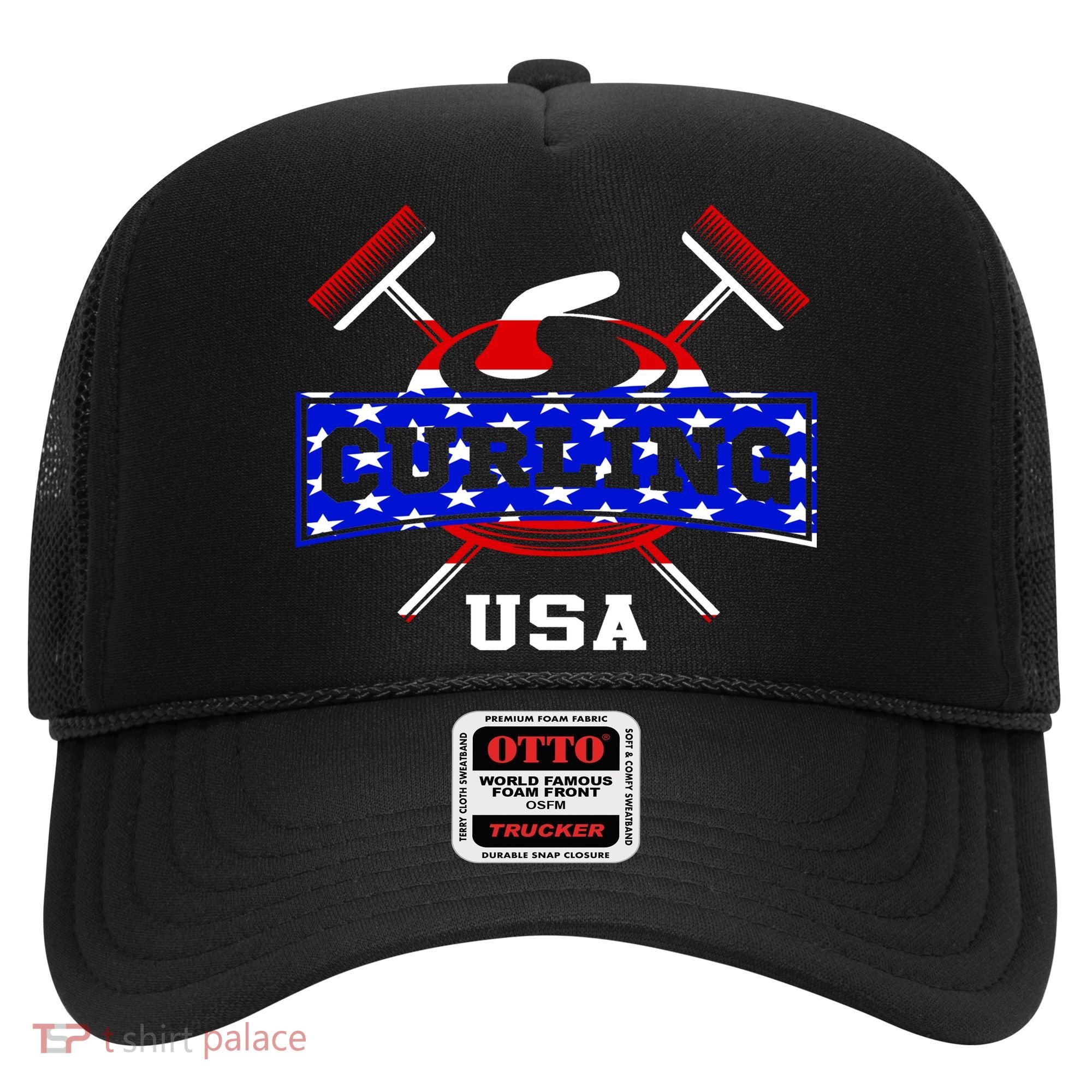 USA Curling Team Champs Winter Sports Games Hat