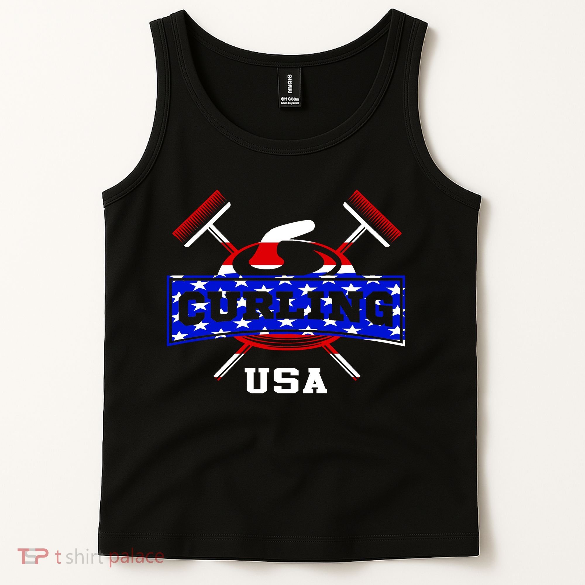USA Curling Team Champs Winter Sports Games Tank Top