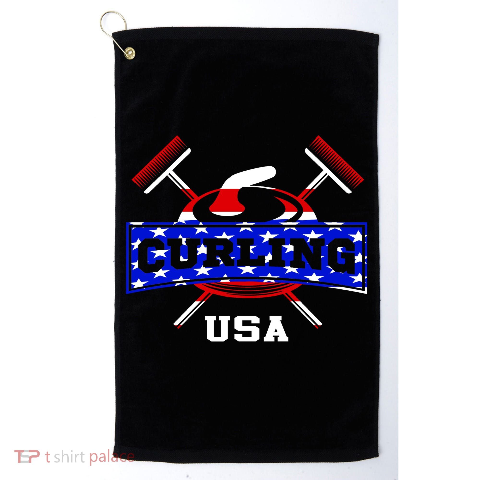 USA Curling Team Champs Winter Sports Games Golf Towel