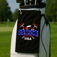 USA Curling Team Champs Winter Sports Games Golf Towel thumb 2