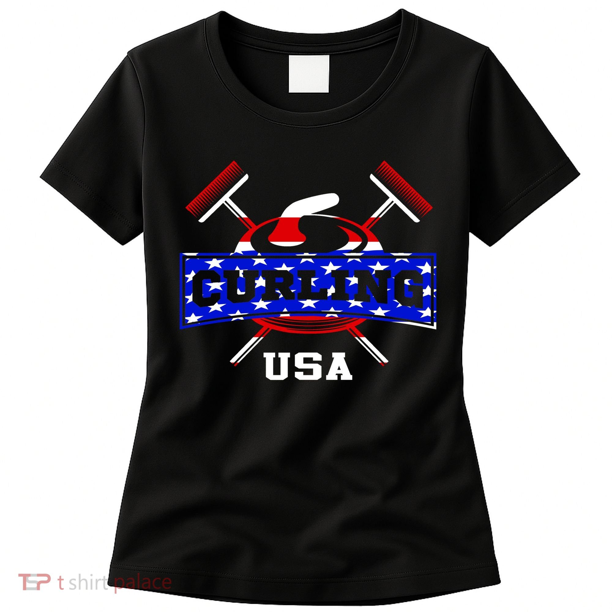 USA Curling Team Champs Winter Sports Games Women's T-Shirt