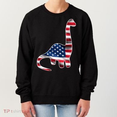 USA Dinosaur American Flag Women's Sweatshirt