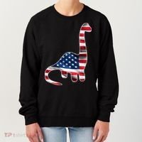 USA Dinosaur American Flag Women's Sweatshirt thumb 0