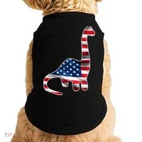 USA Dinosaur American Flag Doggie Tank thumb 0