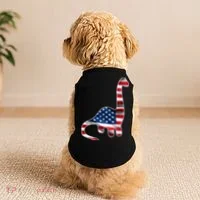 USA Dinosaur American Flag Doggie Tank thumb 2