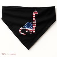 USA Dinosaur American Flag USA-Made Doggie Bandana thumb 0