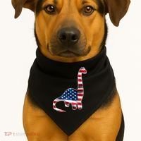 USA Dinosaur American Flag USA-Made Doggie Bandana thumb 1