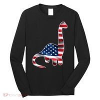 USA Dinosaur American Flag Long Sleeve Shirt thumb 0