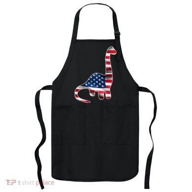 USA Dinosaur American Flag Apron