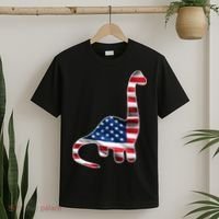 USA Dinosaur American Flag T-Shirt thumb 2