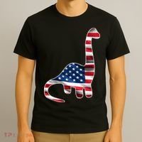 USA Dinosaur American Flag T-Shirt thumb 3