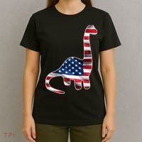USA Dinosaur American Flag T-Shirt thumb 4