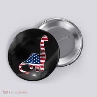 USA Dinosaur American Flag Button thumb 0
