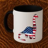 USA Dinosaur American Flag Coffee Mug thumb 2